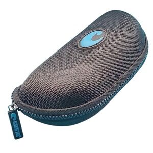 Costa Del Mar Black Sunglass Zipper Hard‎ Case Blue Logo